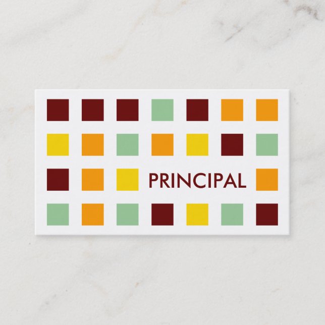 PRINCIPAL (mod squares) Business Card (Front)