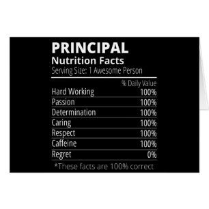 Principal Nutrition Facts Funny