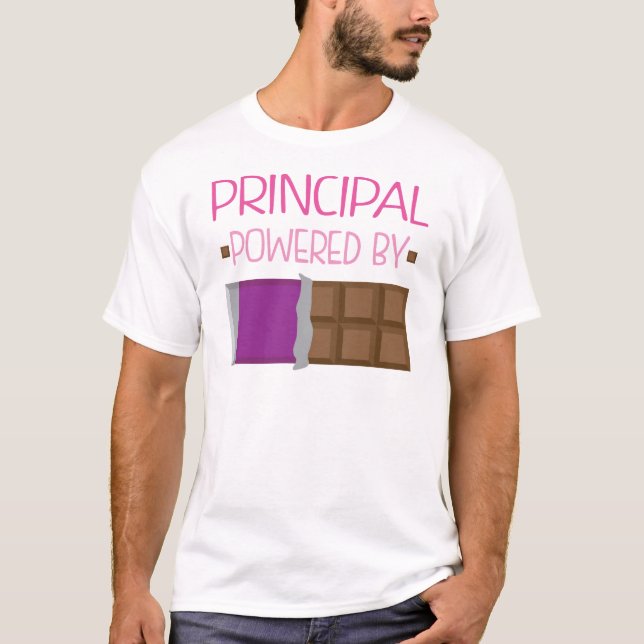 Principal Powered By Chocolate T-Shirt (Front)