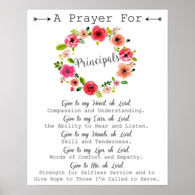 Principal Prayer Art Poster (Front)
