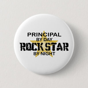 Principal Rock Star by Night 6 Cm Round Badge