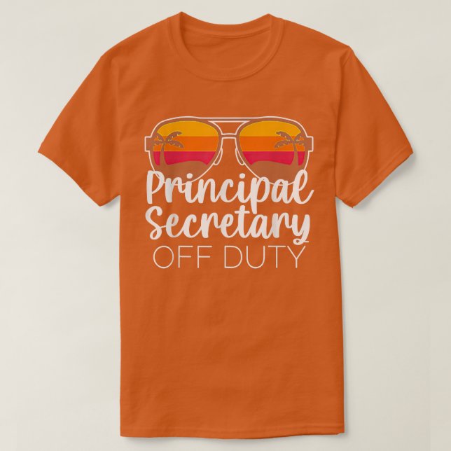 Principal Secretary Off Duty Sunglasses Beach Suns T-Shirt (Design Front)