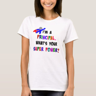 Principal Superhero Humour T-Shirt