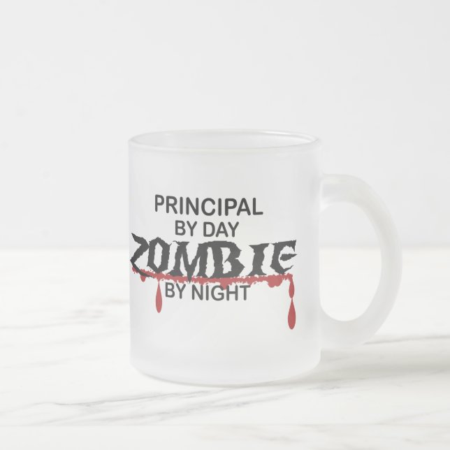 Principal Zombie Frosted Glass Coffee Mug (Right)