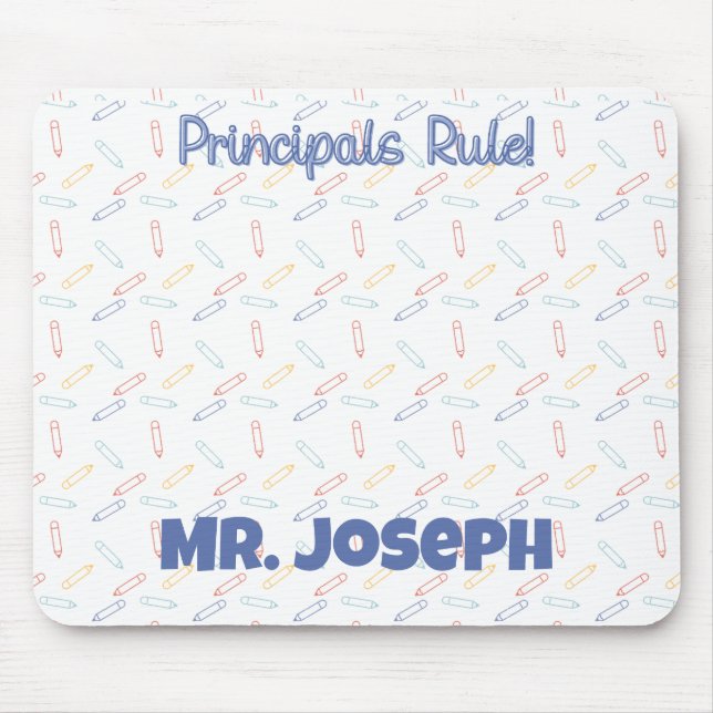 Principal's Rule Customisable Colourful Mouse Pad (Front)