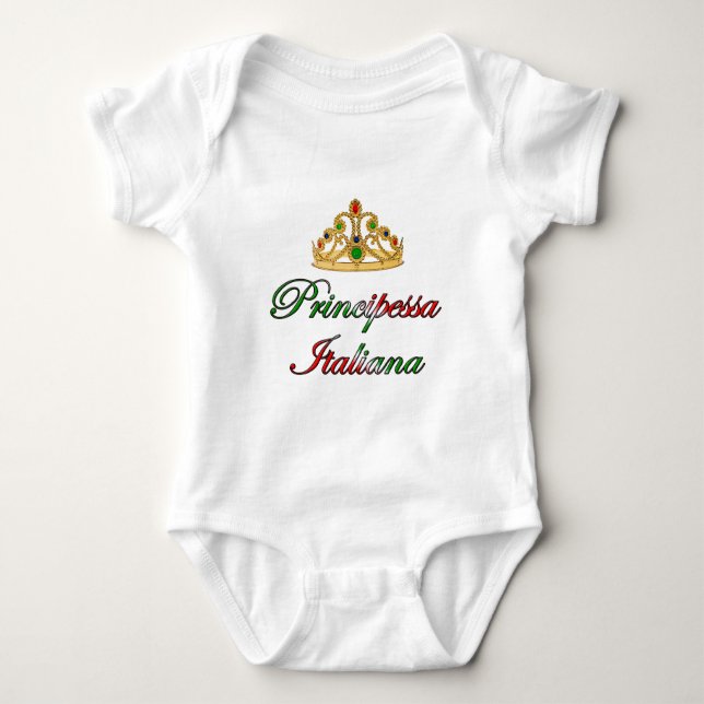 Principessa Italiana (Italian Princess) Baby Bodysuit (Front)