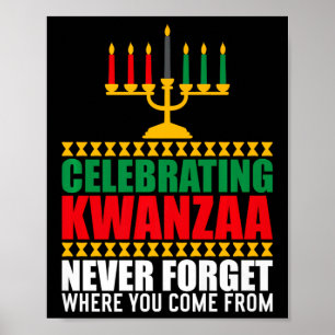 Principles Of Kwanza Christmas Afro-american Happy Poster