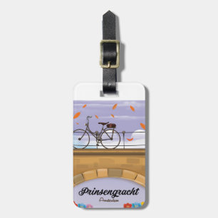 Prinsengracht,Canal Amsterdam Travel poster Luggage Tag