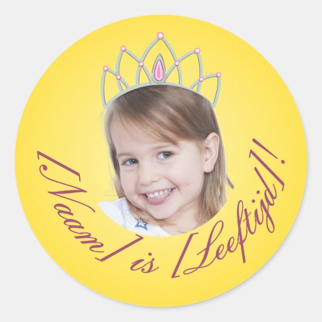 Prinsessen Foto Sticker – Geel Gradiënt (Front)