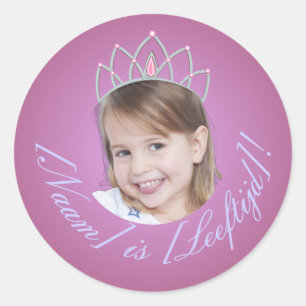 Prinsessen Foto Sticker – Roze Gradiënt