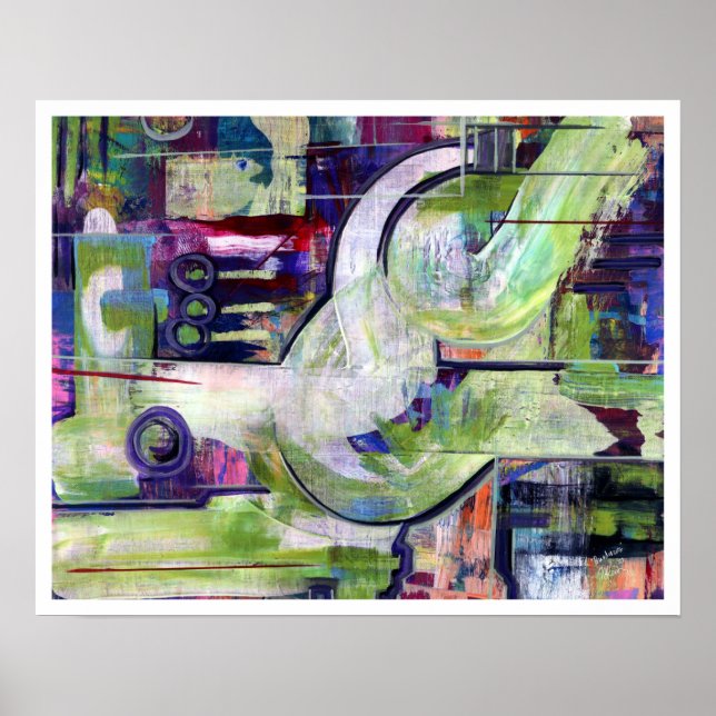 Print 20x16in Original Painting Abstract Modern (Front)