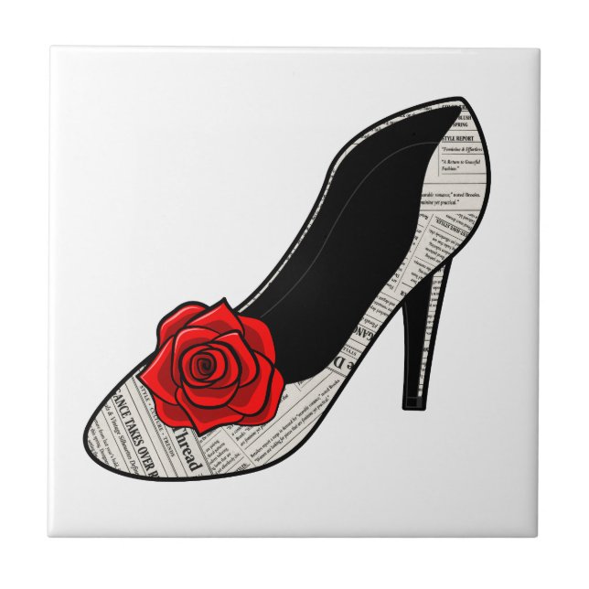 Print and Petal High Heel Tile (Front)