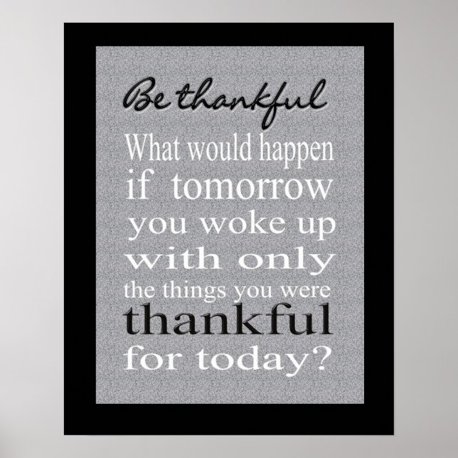 Print - Be Thankful 001 (Front)