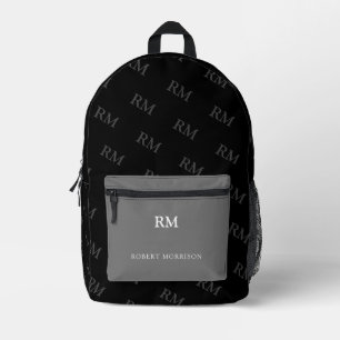 Print Cut Sew Bag black and grey