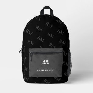 Print Cut Sew Bag black black grey monogram