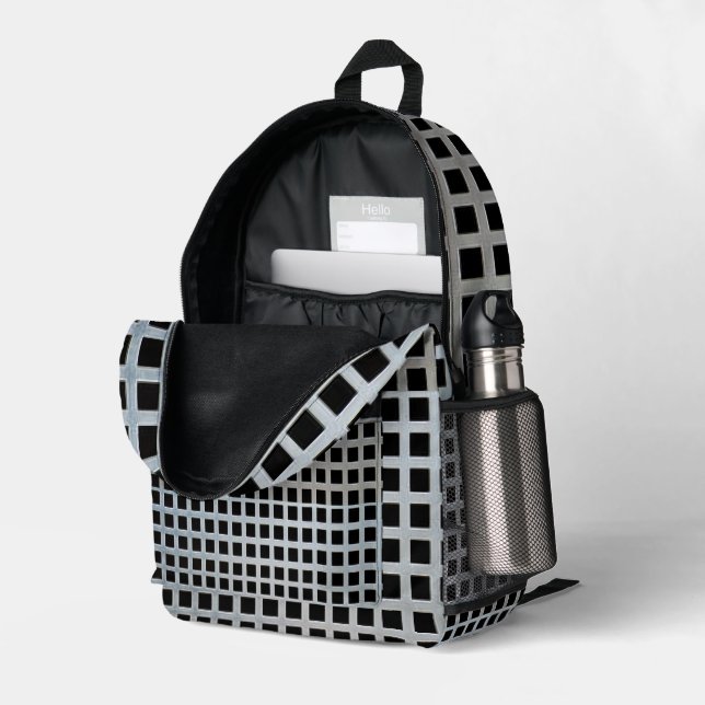 Print Cut Sew Bag Black & White Stripe (Back Corner Right (Open))