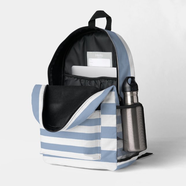 Print Cut Sew Bag Blue & White Stripe (Back Corner Right (Open))