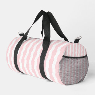 Print Cut Sew Bag Duffel Pink White Stripe
