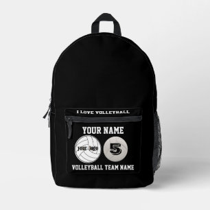 Print Cut Sew Bag girls volleyball black white