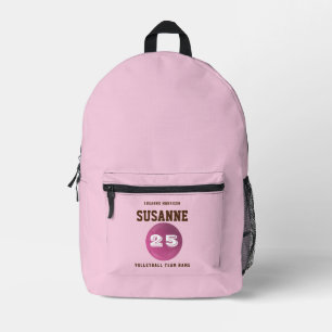 Print Cut Sew Bag rose volleyball girls pink girly