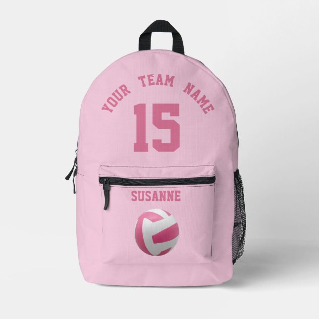 Print Cut Sew Bag Rose Volleyball girls pink Team (Front)