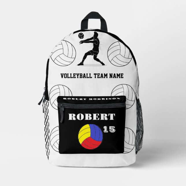 Print Cut Sew Bag volleyball, black white modern (Front)