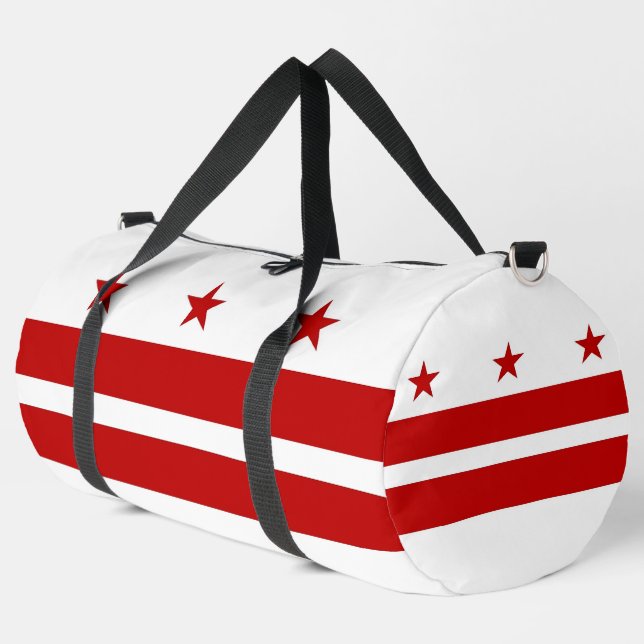 Print Cut Sew Bag, Washington DC flag Duffle Bag (Left Corner)