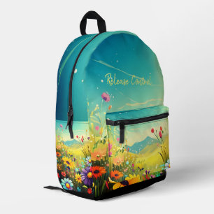 Print Cut Sew Bag with colourful meadow