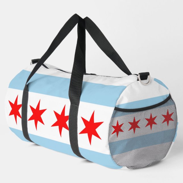 Print Cut Sew Bag with flag of Chicago, USA (Right Corner)