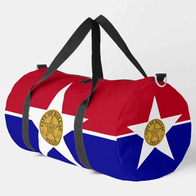 Print Cut Sew Bag with flag of  Dallas, Texas, USA (Left Corner)