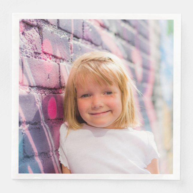 Print Demand Custom Photo Upload Design Add Pictur Napkin (Front)