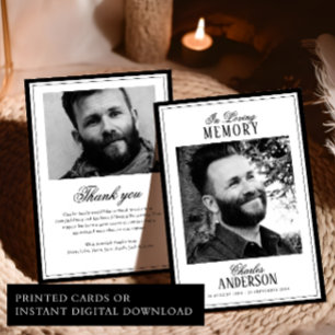 Print/Digital Loving Memory Memorial Thank You Card