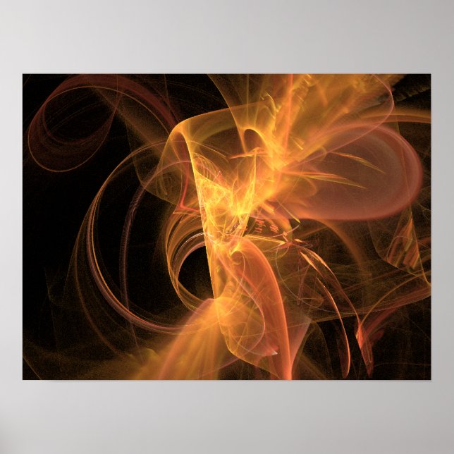 Print: Golden Swirl Poster (Front)