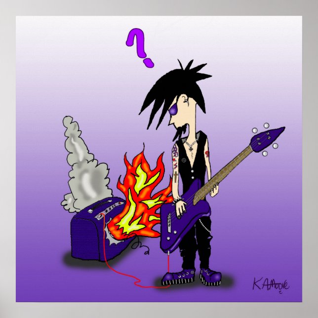 Print "Goth To A Flame" - by Kev Moore (Front)