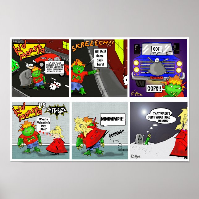 Print "Kidmonsta Double" - by Kev Moore (Front)