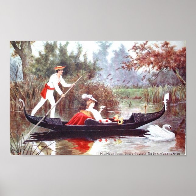 Print - Marie Corelli in her Gondola (Front)