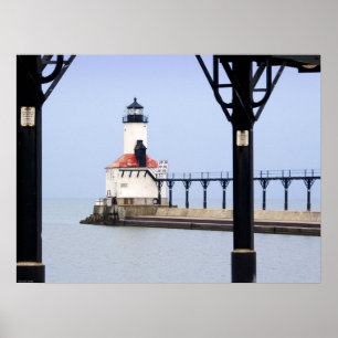 Print - Michigan City East Pierhead LIght