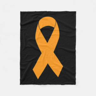 Print Multiple Sclerosis Ms Orange Ribbon  Fleece Blanket