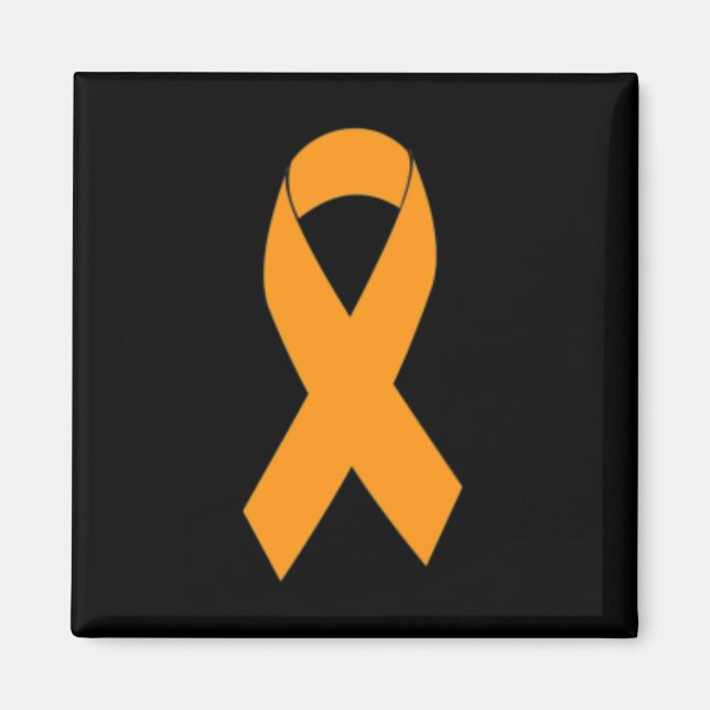 Print Multiple Sclerosis Ms Orange Ribbon  Magnet (Front)