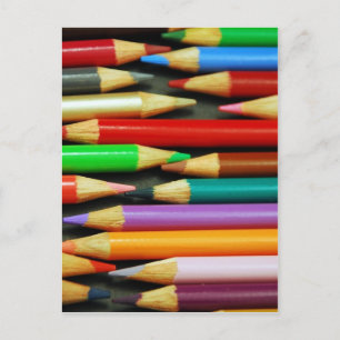 Print of Colourful pencils Postcard