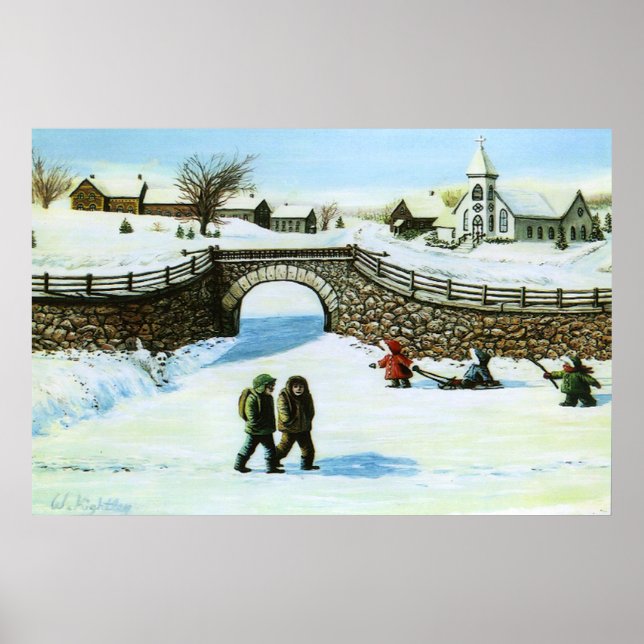 Print of "Playing At The Pond" (Front)