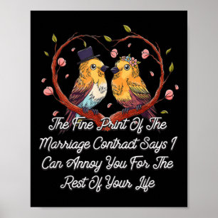 Print Of The Marriage Contract Wedding Funny