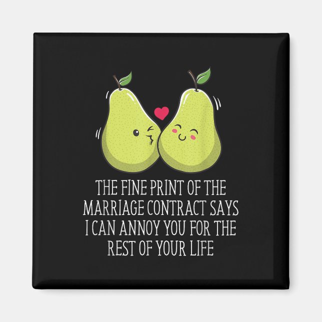 Print Of The Marriage Contract Wedding Funny _1  Magnet (Front)