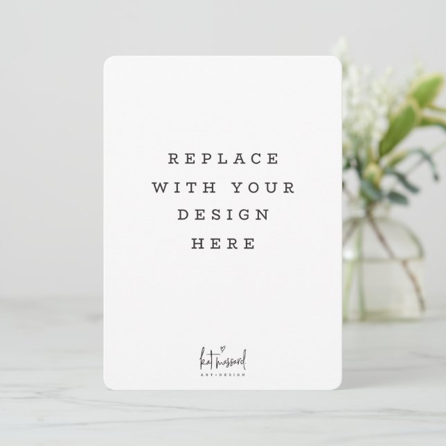 PRINT ORDER 5 x 7 inch card Dicut rounded edges (Standing Front)