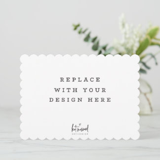 PRINT ORDER 7 x 5 inch card Dicut Scalloped edge