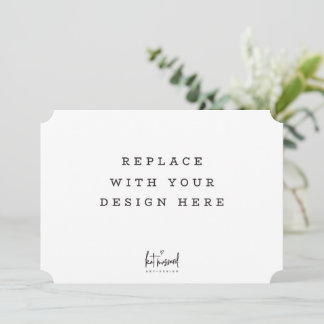 PRINT ORDER 7 x 5 inch card Dicut Ticket edge