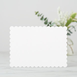 PRINT ORDER 7 x 5 inch card Scalloped edge blank