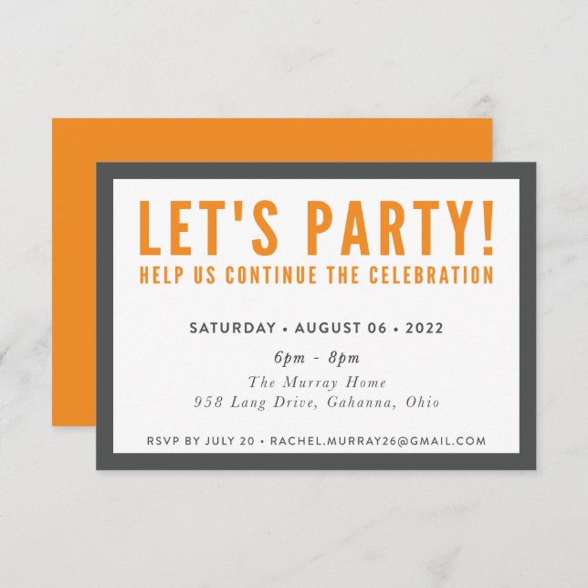 PRINT ORDER for Rachel - Casey's Party insert Invitation (Front/Back)
