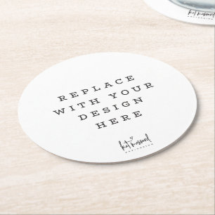 PRINT ORDER special event party round circle Paper Coaster