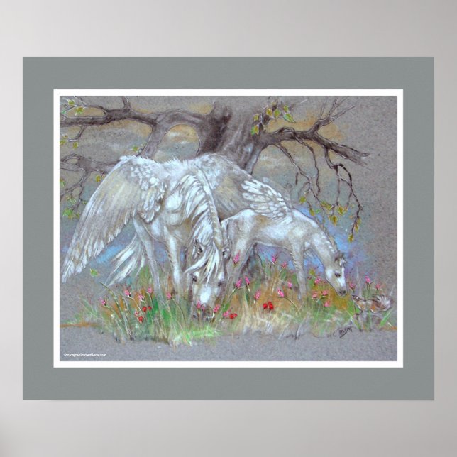 PRINT - Pegasus Mother & Foal (Front)